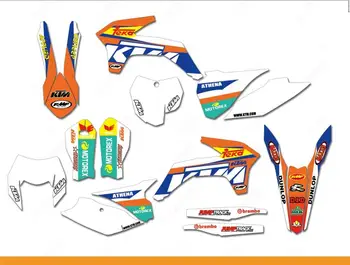 

New Bull Full Graphics Decals Stickers Kits for KTM EXC EX-C 2014 2015 2016 SX SXF SX-F 2013 2014 2015