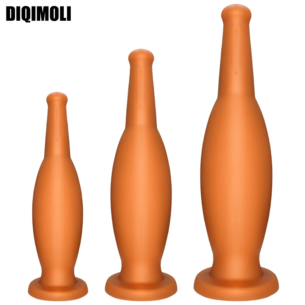 Silicone Oversized Liquid Anal Plug Dildos Imitation Wine Bottle Anal Dilator Butt Plug Stimulates the Vag_voghion.com