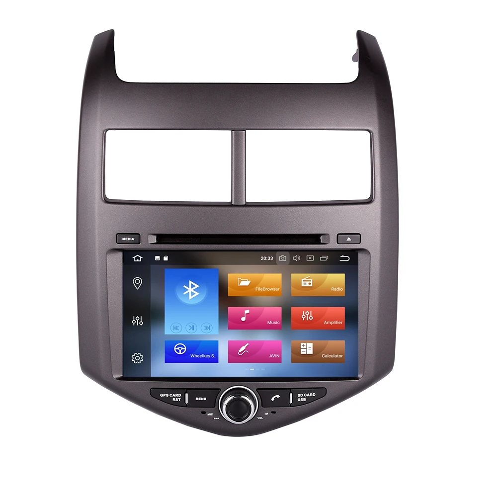 Автомагнитола 2 Din Android 10 с 8-ядерным процессором DVD-плеером для Chevrolet Aveo/Sonic 2011 2012 -2019