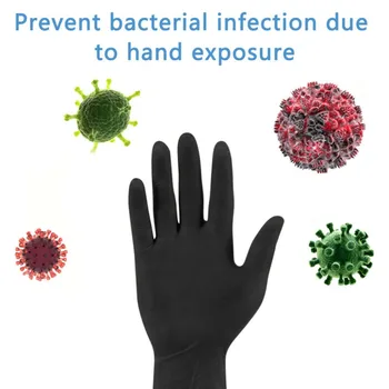 

100PC Rubber Comfortable Vinyl Latex Gloves White Non-Slip Acid and Alkali Laboratory Rubber Gloves Household Cleaning Products