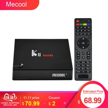 

MECOOL KII PRO Andriod TV BOX DVB-S2 DVB-T2 DVB-C Android Amlogic S905D Quad-core 2GB 16GB 4K Dual WiFi H.265 HD Media Player