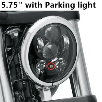 

Black/Chrome LED Headlight 5.75 inch Hi/Low Beam Parking Light 5-3/4" Headlights Motorcycle Headlamp Iron 883 Moto Light bulb