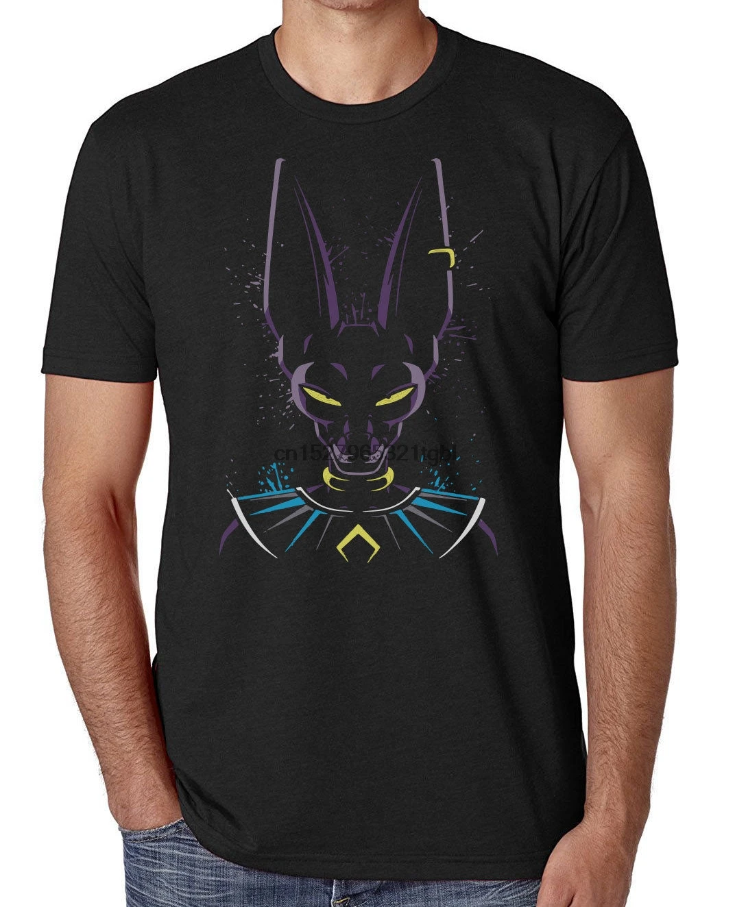 Футболка BEERUS с рисунком дракона змея чернильный брызговик головка унисекс из