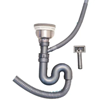 

Free Shipping YUJIE SR66053-1 Dishwasher sink stainless steel wire downcomer single trough downcomer stainless steel downcomer