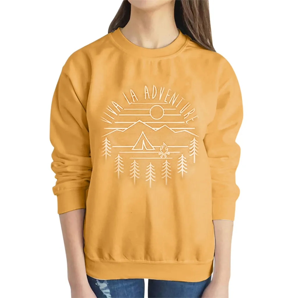 Hoodies Women Autumn 2019 Print Long Sleeve o-neck Harajuku Streetwear Hoodie Hoodies And Sweatshirts Women Pullovers Clothes