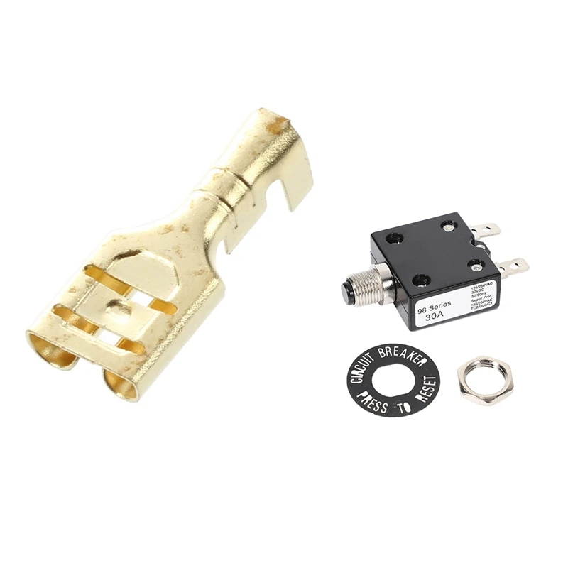 20 Pcs Brass Crimp Terminal 6.7mm Female Spade Connectors with 50VDC