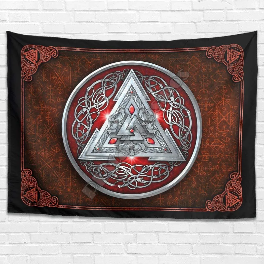 

PLstar Cosmos Tapestry Viking Tattoo 3D Printing Tapestrying Rectangular Home Decor Wall Hanging Home Decoration Style-03