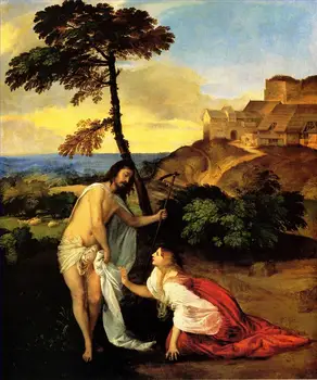

16 Hand Painted Art Paintings by College Teachers - Noli me Tangere 1511 Tiziano Titian - Oil Painting on Canvas