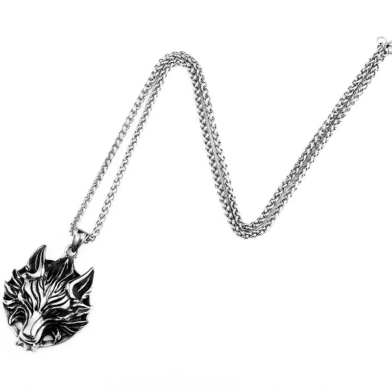 Beier 316L stainless steel Viking Wolf Amulet Men's Pendant Necklace Punk Animals Navis High Quality Jewelry LLLHP091P