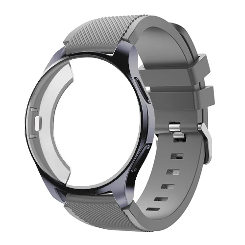 Ремешок+ чехол для samsung gear S3 Frontier ремешок для Galaxy watch 46 мм 42 м 22 мм ремешок для часов Универсальный защитный ремешок аксессуары для часов 20 - Цвет ремешка: gray 17