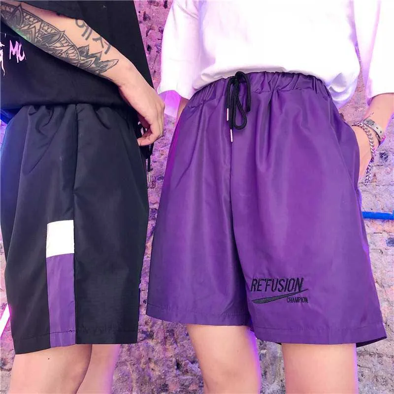 NiceMix корейский принт письмо harajuku для женщин сплошной альбом обычный Ulzzang Прямая поставка прямые свободные панк ноги Винтаж повседневное