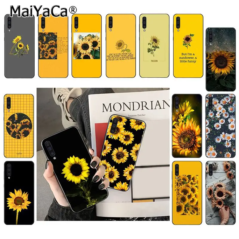 MaiYaCa красивый желтый подсолнух чехол для телефона Samsung Galaxy A51 A71 A80 A7 A50 A70 A40 A20 A30 A8 A6