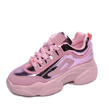 Женские кроссовки; трендовая обувь на массивном каблуке для папы; Розовая обувь на платформе; спортивная обувь для женщин; кроссовки; Chaussures; женская обувь