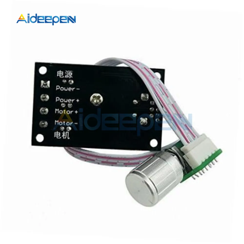 DC 6V 12V 24V 28VDC 3A 80W PWM Motor Speed Controller Regulator Adjustable Variable Speed Control With Potentiometer Switch