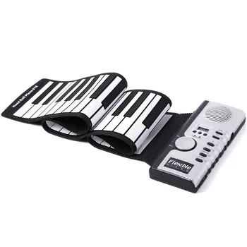 

61-Key Hand-Rolled Piano With Speakers Beginner Piano For Children Midi Recording Playback Function Dual Keyboard Function