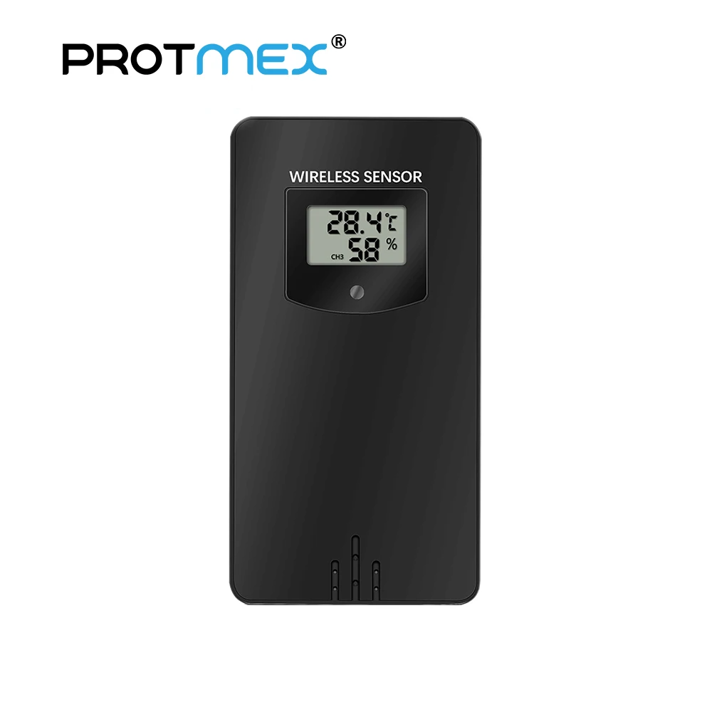 Беспроводной наружный датчик Protmex для метеостанции PT3378 PT3374 PT3389 PT3388 PT3365 PT3379C
