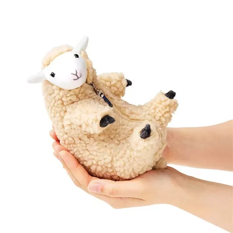 Kawaii Shaved Wool Sheep Plush Toy Lovely Removable Clothes Soft Stuffed Animal Simulation Lamb Doll Toys Children Birthday Gift