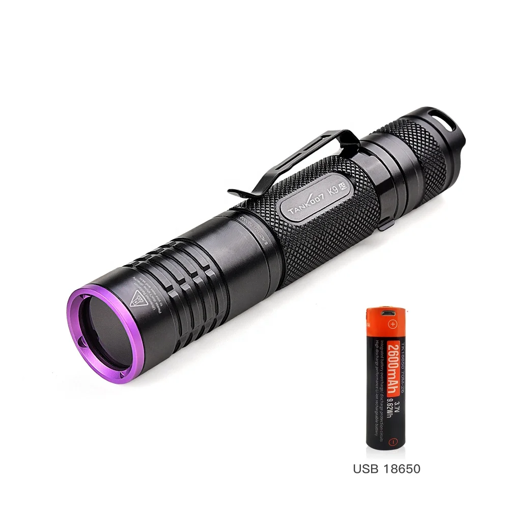 Фонарь УФ Tank007 NDT 365 нм USB ультрафиолетовый черный | Инструменты