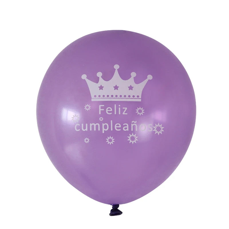 15 шт./лот, испанский латексный шар Feliz cumpleavienos, день рождения, украшения для тематических вечеринок, металлические хромированные конфетти, воздушные шары, поставки