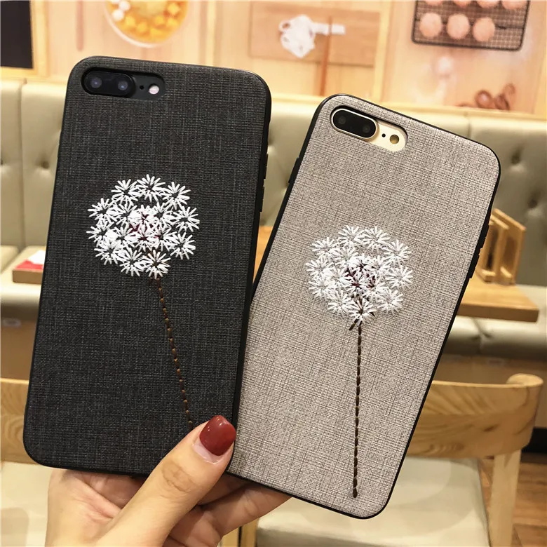

case for iPhone 11 XR 7 8 11 Pro Max X XS Max Plus 6 6s cover Embroidered for Apple Phone Case All-Inclusive