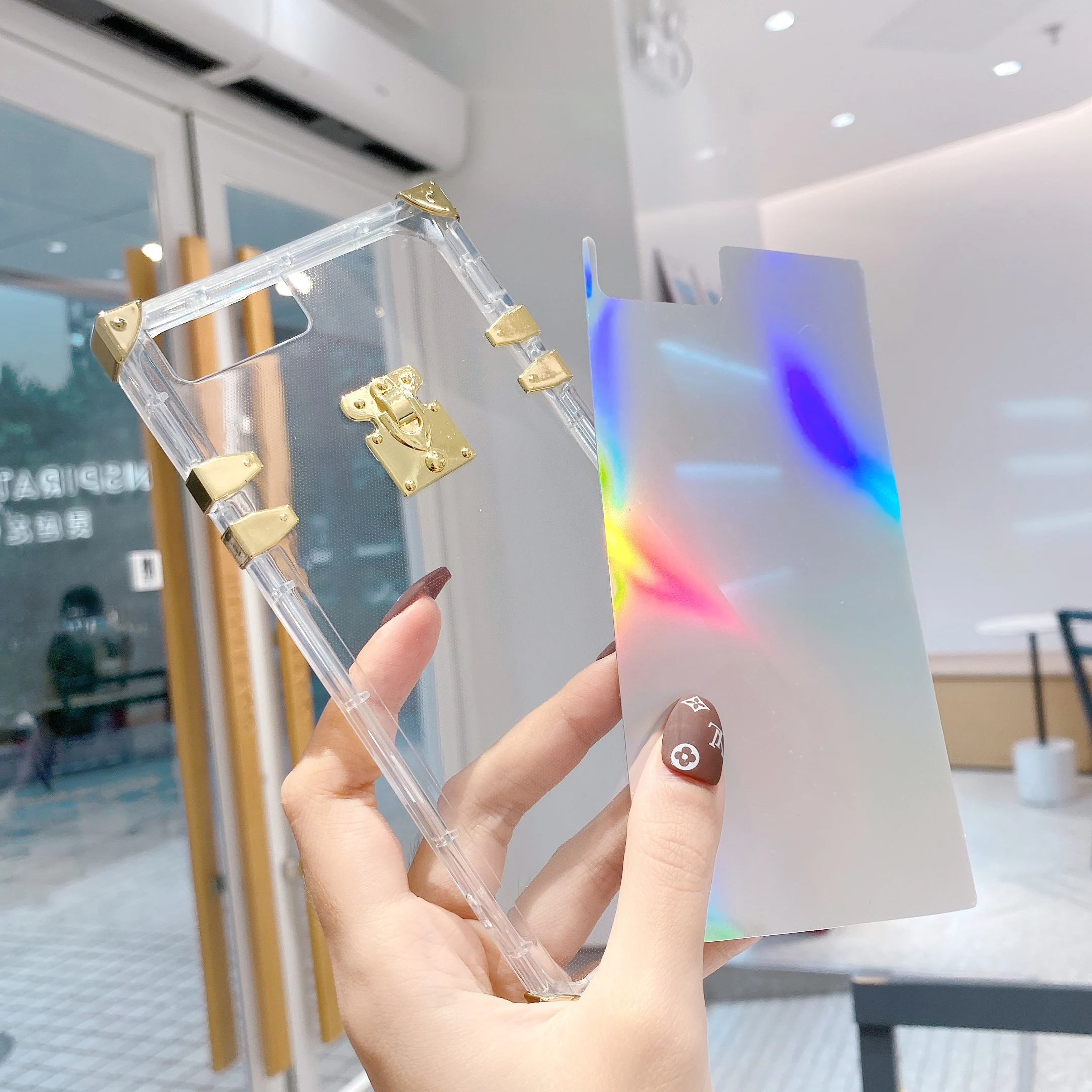 Luxury Laser Rainbow Square Case for iPhone 11 Pro Max XR XS 7 8 Plus X 6 6s Plus Silicone Bling Stripes Phone Cover SE 2020 TPU Luxury Laser Rainbow Square Case for iPhone 11 Pro Max XR XS 7 8 Plus X 6 6s Plus Silicone Bling Stripes Phone Cover SE 2020 TPU