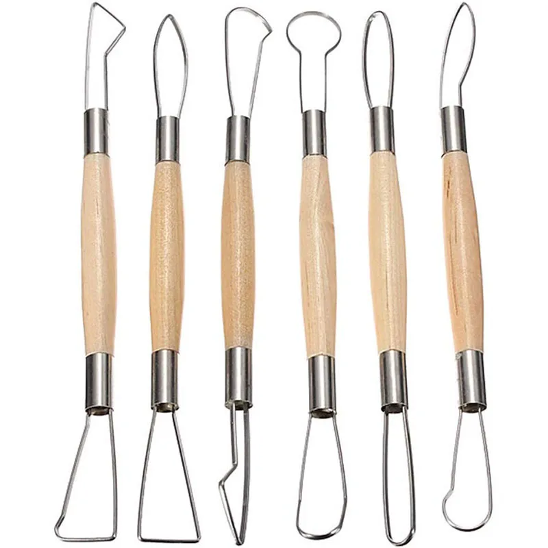 

MyLifeUNIT Art Pottery Tool Set Stainless Steel Double-Sided Clay Modeling Scratch clay Tools for Artist