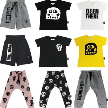

2020 Boys T shirts Skull Tops 100% Cotton Brand Baby Girl Boy T-Shirts Kids Clothes For Children's Summer New Tees
