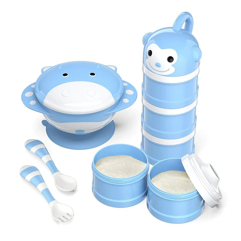 IALJ Top Baby Feeding Set, безвредный и мультяшный, Набор детских чашек на присоске, набор детской посуды, миска на присоске, набор ложек и вилок, Mi