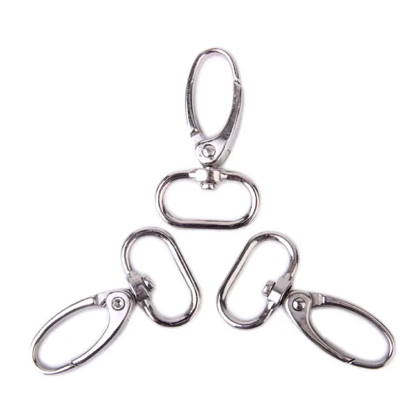 15x Swivel Trigger Snap Hooks Key Ring Chain Dog Leashe Bag Craft silver color