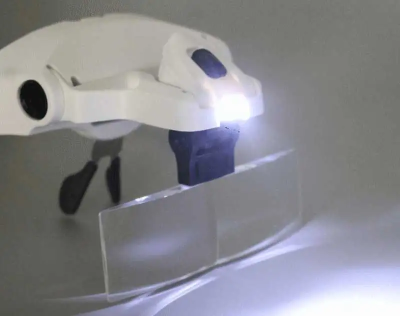 Adjustable 5 Lens Loupe LED Light Headband Magnifier Glass LED Magnifying Glasses Optical Glass With Lamp