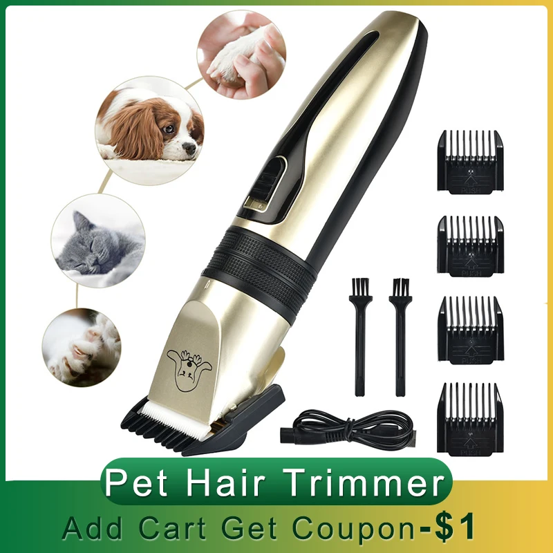 Cortadora de pelo eléctrica USB para mascotas, cortador de pelo profesional para perros y mascotas, máquina de corte de pelo