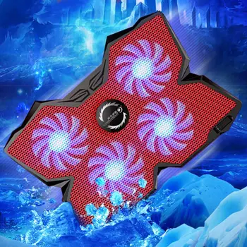 

Universal Gaming Laptop Cooling Pad with 4 Fan Notebook Powerful Air Flow Cooler D08B