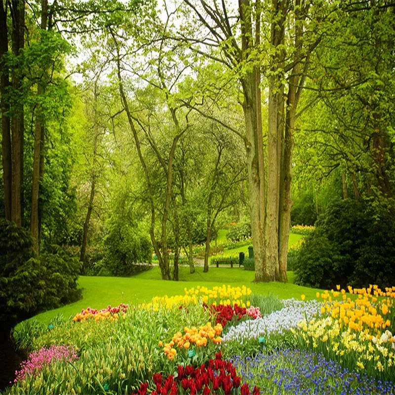 Custom Mural Wallpaper 3D Green Forest Landscape Wall Painting Living Room TV Sofa Background Wall Decor Papel De Parede Sala 3D