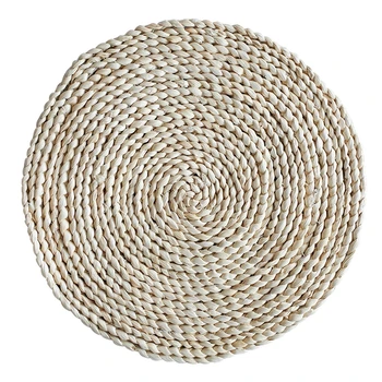 

Corn Straw Braided Dining Table Mats Extra Thick Coasters Mat Natural Handmade Woven Table Placemat Insulation Resuable Pad