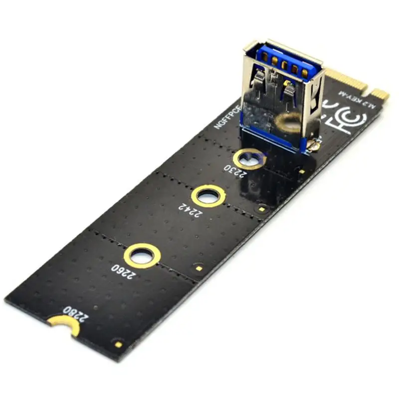 NGFF M.2 to USB3.0 Converter Adapter Graphic card M.2 NGFF to PCI-E X16 Slot Transfer Card Mining m2 Riser Card Extender Card 2