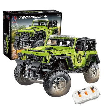 

2343Pcs MOC Remote Control 1:8 2.4G 4CH SUV Model with Light Small Particle RC Building Blocks Vehicle Best Gift