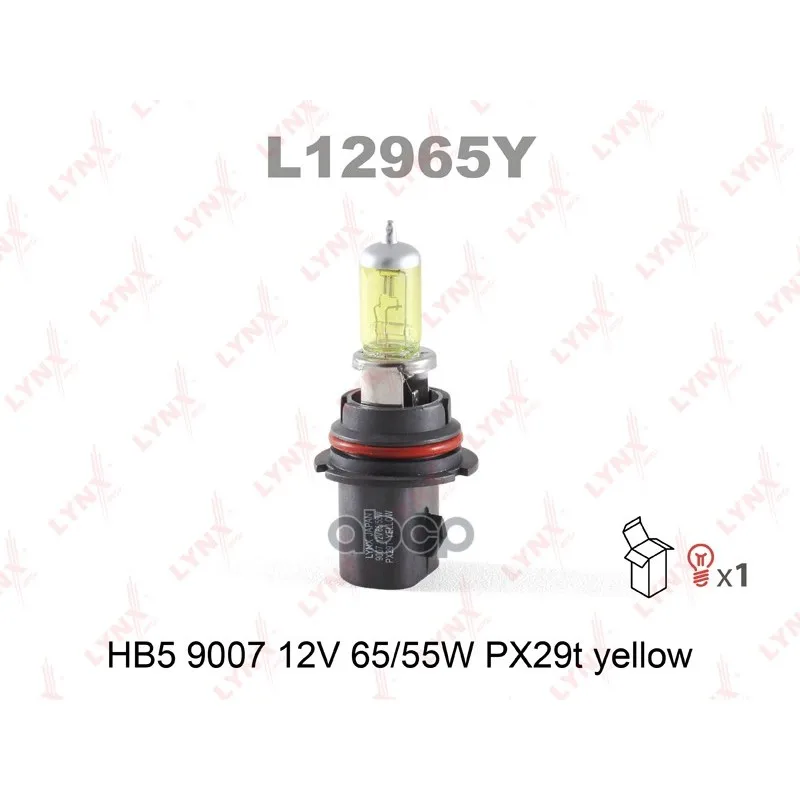 Lamp Hb5 12 V 65/55 W Px29t Yellow 12v65/55 LYNXauto art. L12965Y | Автомобили и мотоциклы