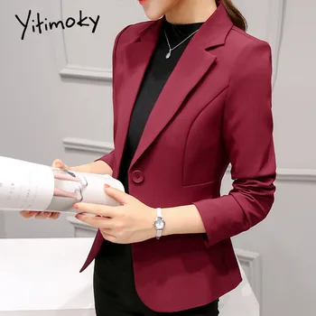 

women blazers and jackets Solid Office Lady korean winter clothes women tops Single Button outerwear coat 2020 spring summer new