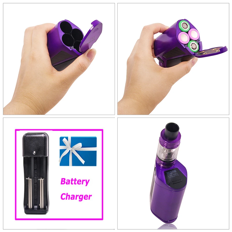 SMOK GX350 мод 350 Вт TC VW Vape мод электронная сигарета испаритель 510 коробка мод 18650 батарея TFV16 бак Подарочное зарядное устройство