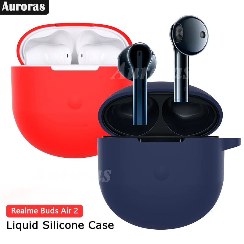 Auroras For Realme Buds Air 2 Case Liquid Silicone Shockproof Headphone