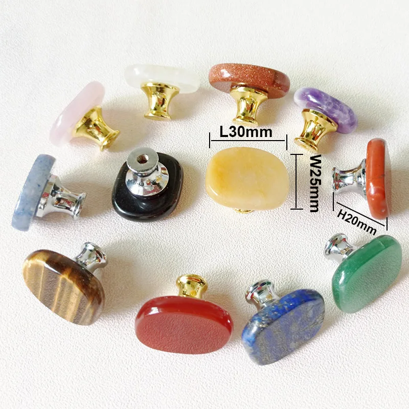 Nordic Chakra reiki Crystals natural stone cabinet wardrobe shoe door drawer knobs gift jewelry box decoration handle furniture