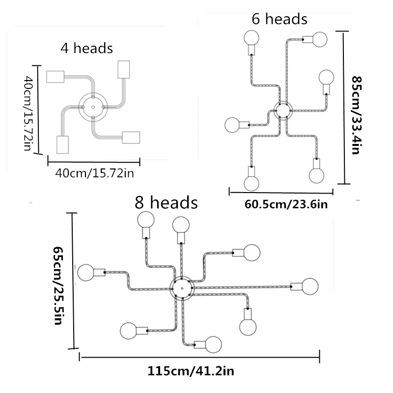 Светильник потолочный 4/6/8 головок кованого железа ретро промышленного Лофт Nordic Утюг для табличка для домашнего декора cafe гостиная столовая свет люстры потолочные для гостинной Люстра стиль лофт