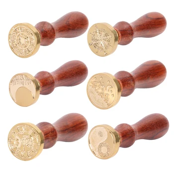 

Metal Sealing Wax Seal Set Stamp Fashionable DIY Decor Ancient Wax Stamp Craft for Wedding Parties Invitations Presents
