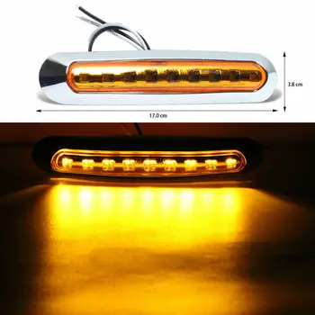 

10x Side Marker Amber Lights 9 LED Clearance Truck Trailer Accessories