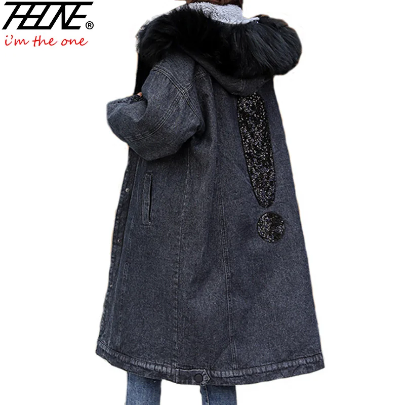 THHONE Fur Parka Women Winter Jacket Long Hooded Warm Fleece Thicken Overcoat ins Abrigos mujer invierno 2019 Coat Female | Женская