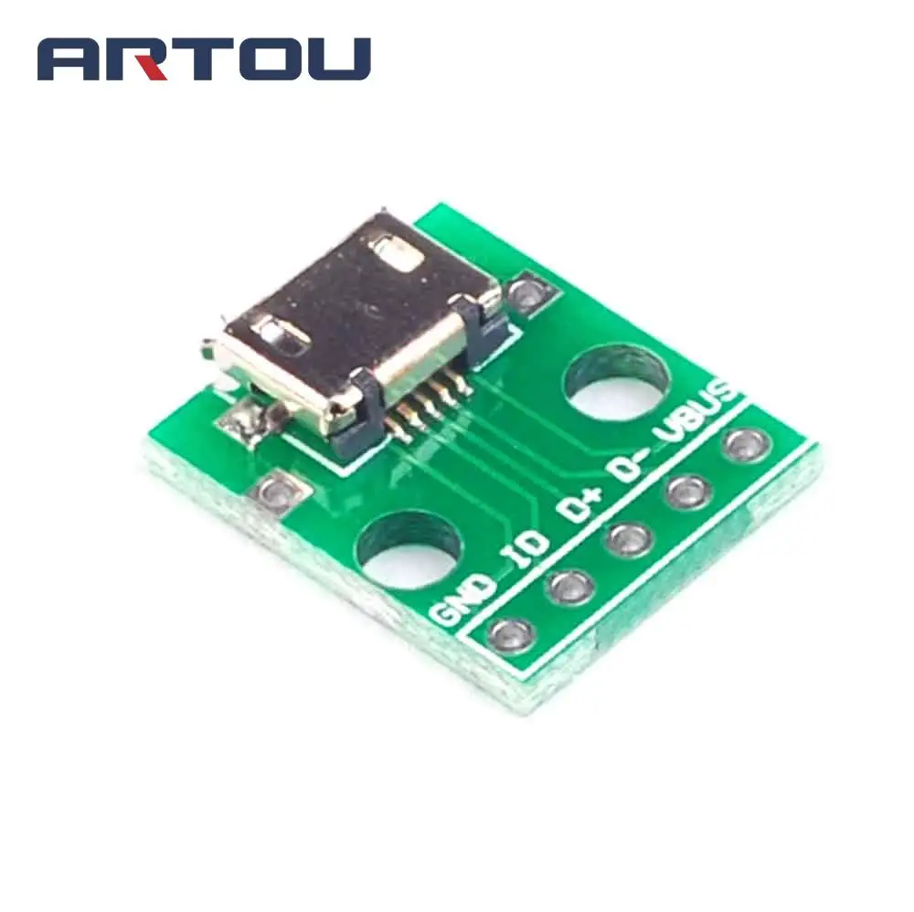 Micro USB Breakout Module Board Dip Dil Adapter Arduino 5-Pin Pcb Adaptateur