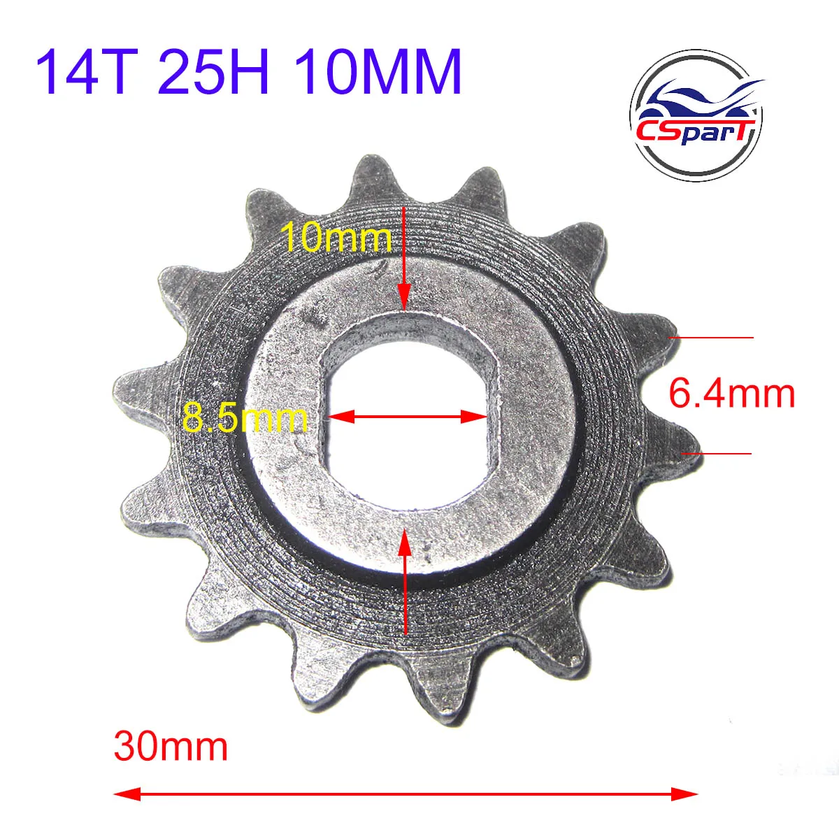 

14 Tooth 14T 25H Oval 10MM Razor EVO X-Treme IZIP Gear Sprocket 500W 800W 1000W Electric Scooter