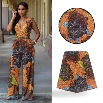 

Latest African Wax Print Ankara Fabrics 100% Cotton Batiki Wax Prints Kitenge/Pagnes/Kikwembe YBGSW-181