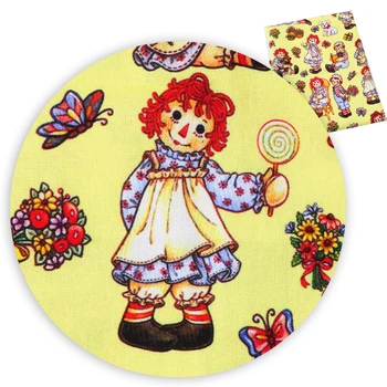 

50*140cm Dog Cat patchwork Printed 100% Cotton Fabric for Tissue Kids home textile for Cartoon Twill Fabric For Quilting,c4223