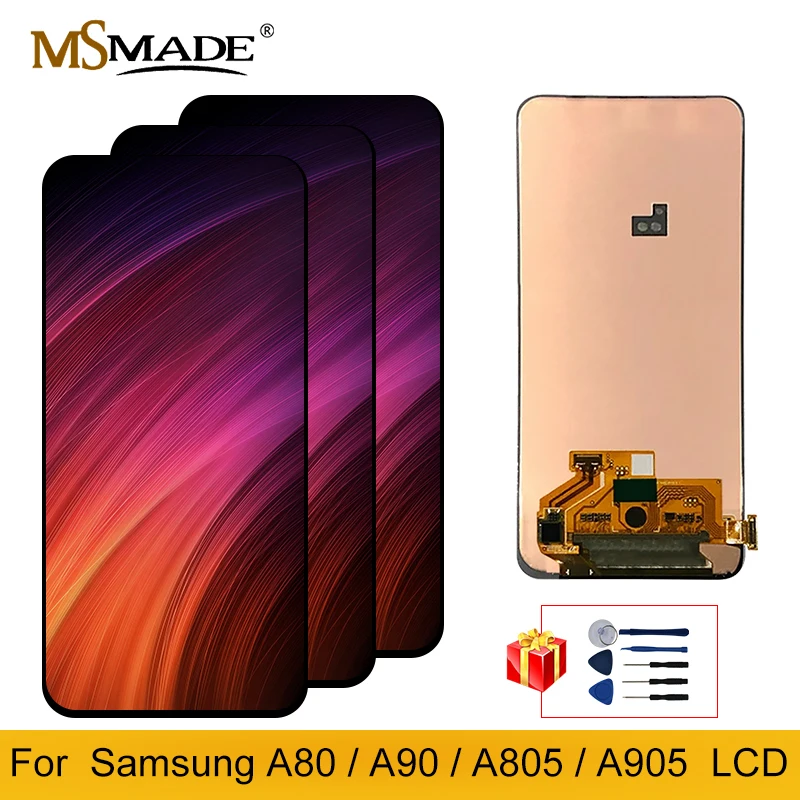 Оригинальный дисплей для Samsung Galaxy A80 LCD SM A805 A805F сенсорный экран дигитайзер